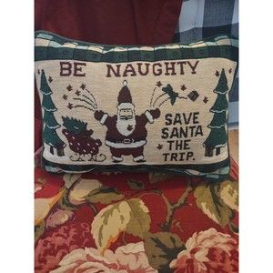 Christmas pillow machine embroidered